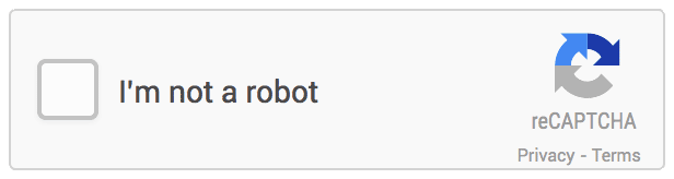 An example of an "I'm not a robot" reCAPTCHA
