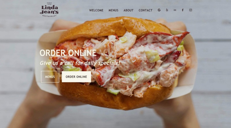 This foodie-themed website makes good use of large, high-resolution photographs.
